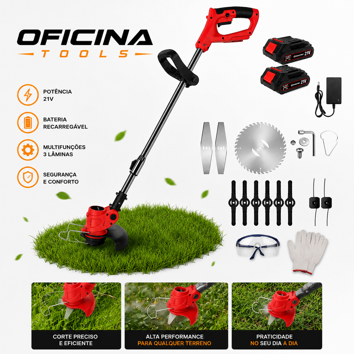 Roçadeira Elétrica Bivolt